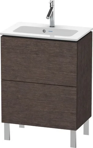 Duravit L-Cube Waschtischunterbau bodenstehend Eiche dunkel gebürstet Matt 620x391x704 mm - LC667307 LC667307272