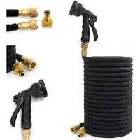 Grafner Gartenschlauch Gartenschlauch dehnbar flexibler Schlauch 1/2"Premium inkl. Brause, dehnbar, flexibel, automatisches ausdehnen