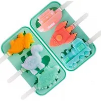 FELIXLEO Eisform 2er Set Eis am Stiel Formen Silikon mit 12 Sticks Ice Lolly Mold, (1-tlg)