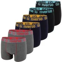 riverso Boxershorts Herren Retroshorts RIVOle Unterhosen (Vorteilspack, 6-St) Basic Boxer mit Stretch