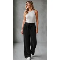 Worldclassca Stoffhose Worldclassca Crinkle-Hose Stoffhose Plissierte Weite Sommerhose Neue Kollektion - Stilvolle und gemütliche Sommer Mode für Damen