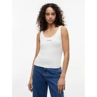 Tommy Jeans Trägertop TJW SLIM SCRIPT RIB TANK Baumwollmischung, slim fit, in gerippter Struktur, Logoschriftzug