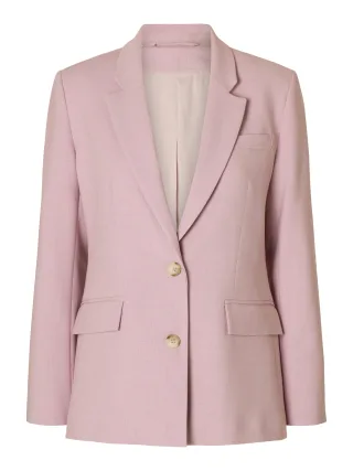 selected women - SLWRITA LS CLASSIC BLAZER MEL NOOS Bleached Mauve - Gr. - 36