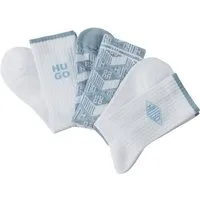 HUGO Socken (3-Paar) mit kontrastfarbenen Logo