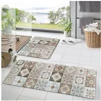 HOMELUX Badematte Badematte Badvorleger Badteppich Duschvorleger Set, Rutschfester Gummi, Lichtecht, Schallschluckend, Ruschsicher, Polyester, Größe: 50x160cm+50x80cm