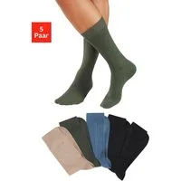 H.I.S Businesssocken Klassische Herren, Männersocken, unifarben, ohne drückende Naht (Packung, 5-Paar, Anzugsocken) mit dezent eingestrickten Designs