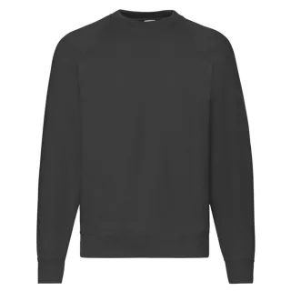 Fruit of the Loom - "Classic" Sweatshirt für Herren/Damen Unisex Raglanärmel (Schwarz)
