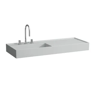 LAUFEN Waschtisch Kartell · LAUFEN 1200x460, grau matt, Ablage rechts, 81333.2, 8133327591111 H8133327591111