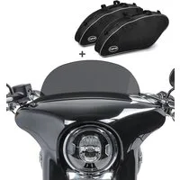 Craftride Motorradhelm-Visier Set Motorrad Windschutz M, Koffer Innentasche für Harley Davidson Spor