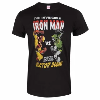 Marvel - "Iron Man Vs Doom" T-Shirt für Herren/Damen Unisex (Schwarz)