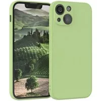 EAZY CASE Handyhülle für Apple iPhone 13 Mini Hülle Silikon 5,4 Zoll, Smart Slimcover Matt Silikon Schutzhülle mit Kameraschutz tpu Grün