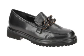 Gabor 72.554.57 - DAVOS Damen Slipper schwarz mit Deko-Kette