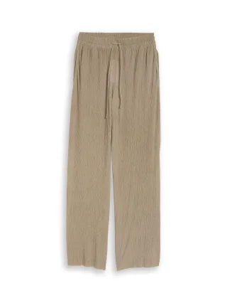 Tom Tailor - Loose Wide Hose in Knitter-Optik silver olive - Gr. - 30