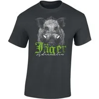 Baddery Print-Shirt Jäger T-Shirt: "Jäger Adrenalin" - Geschenk für Jäger - Jagd Tshirt, hochwertiger Siebdruck, auch Übergrößen, aus Baumwolle