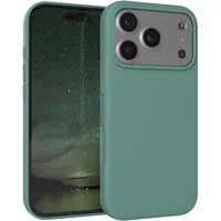 EAZY CASE Handyhülle für Apple iPhone 17 Pro Hülle Silikon 6,3 Zoll, Schutzhülle mit Kameraschutz Back Cover Bumper Case Case Dunkelgrün