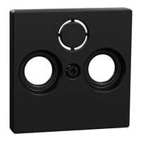 Zentralplatte matt Antennensteckdose mit drei Löchern für System M MEG4123-0403 schwarz (matt), Retail
