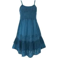 Guru-Shop Midikleid Besticktes indisches Boho Kleid, Sommerkleid,.. alternative Bekleidung