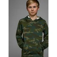 KIDSWORLD Langarmshirt Tarnfarben - Muster Langarm, Basic-Passform, Allover-Druck, mit Kapuze