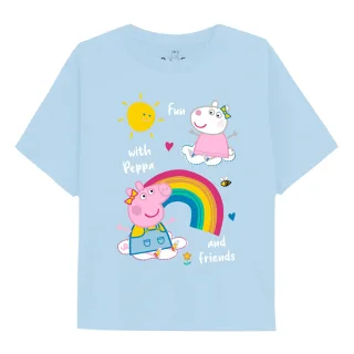 Peppa Pig - T-shirt RAINBOWS & FRIENDS - Fille (Bleu clair)
