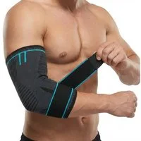 AGILE NOW Ellenbogenbandage Advanced, Stabilisiert & Entlastet, flexible Kompression (Mit verstellbarem Klettverschluss, Ideal für Fitness, Tennis, Golf oder den Alltag), Rutschfest
