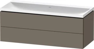 Duravit L-Cube c-shaped Set wandhängend Flanell Grau Seidenmatt 1200x480x480 mm - LC6953N90900000 LC6953N90900000