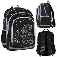 Starpak Schulrucksack Einhorn Holo Rucksack für Mädchen, 40x30x20 STARPAK, gepolstert