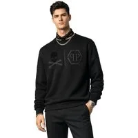 PHILIPP PLEIN Sweatshirt Sweater Skull Statement Logo Pullover Pulli Symbol für Rebellion und Exklusivität