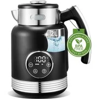 Taylor Swoden Wasserkocher Temperatureinstellung, 2200 W, 1,7 L/2L, Warmhaltefunktion, Edelstahl, 2 l, 2200,00 W, 5 Temperaturstufen, Digitale LED-Anzeige, Automatische Abschaltung