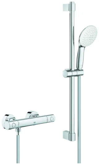 GROHE Thermostat-Brausebatterie Grohtherm 800 C 34768_1 mit Brausegarnitur 600mm chrom, 34768001 34768001