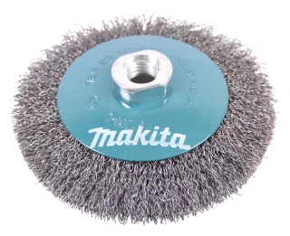 Makita Kegelbürste, 115 mm - gewellt - verzinkter Stahl - M14 - D-39849