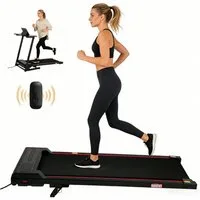 Vankel Laufband Walking Pad, Laufband, mit Steigung 6%, 1–6 km/h, bis 110 kg (mit LED Display, Fernbedienung), leise walking pad 