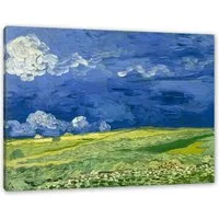 Pixxprint Leinwandbild Vincent Van Gogh - Weizenfeld unter Gewitterwolken, Vincent Van Gogh - Weizenfeld unter Gewitterwolken (1 St), Leinwandbild fertig bespannt, inkl. Zackenaufhänger