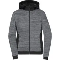 James & Nicholson Strickfleecejacke Wattierte Damen Strickfleece Jacke im attraktiven Materialmix JN1843 Hybridjacke mit wärmender Wattierung