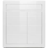 Home affaire Kommode Carat, Breite 100 cm, wird mit 2 Leisten geliefert (weiss und grau)