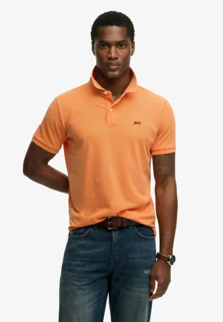 Superdry - Classic Pique Poloshirt mit lockerer Passform herbstblüte orange - Gr. - XXL