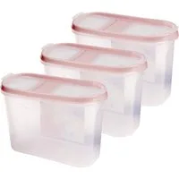 Bestlivings Vorratsdose Müslispender 1,4L - 4,5L, Kunststoff, (3-tlg., 1,4 Liter (7cm x 17cm x 12,5cm), Schüttdose für Lebensmittel, Vorratsbehälter Set - Frischhaltedosen