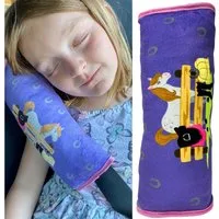 HECKBO Schlafkissen Auto Schlafkissen Bauernhof Pferd Motiv für Kinder Mädchen Reisekissen