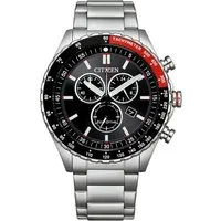 Citizen Chronograph Eco-Drive Sports Chrono AT2566-88E, Armbanduhr, Solar, Herrenuhr, Edelstahlarmband, analog, Big Date