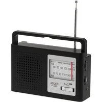 Adler AD 1909 Radio (AM / FM Radio, Teleskopantenne, 3,5mm Klinkeneingang, schwarz)