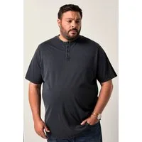 Men Plus T-Shirt Henley Halbarm Ausschnitt mit Knopfleiste