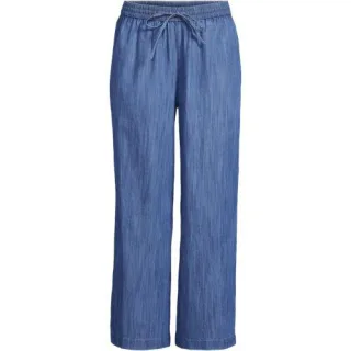 7/8-Schlupfhose aus Lyocell-Mix, Damen,  Blau, Baumwolle/Lyocell (Viskose), by Lands' End