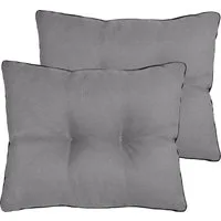 Aspero Sitzauflage 2 Rückenkissen 40x50 cm Verdun, Gepolsterte Outdoor Kissen mit Steppung