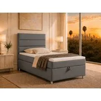 Best for Home Boxspringbett Trinity K-4 Single 5cm Topper Bonell Bettkasten (Einzelbett, Polsterbett mit gepolstertes Kopfteil, Jugendbett, Kinderbett versch. Größen, 1-St., 70x200 80x200 90x200 100x200 cm), Stauraum, ergonomischer Schlafkomfort, mod