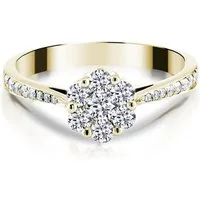 Adam & Eve Verlobungsring mit 23 Brillanten - 585/- Gelbgold oder Weißgold 0,35 ct. & 0,48 ct. (AE21" Diamantring), inklusive Echtheitszertifikat - Gravur möglich