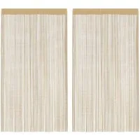 vidaXL Vorhang Fadenvorhänge 2 Stk. 100 x 250 cm Beige (2 St)