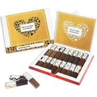 SURPRISA Aufkleber Aufkleber Set personalisierte Sticker für Merci Schokolade, individuelles Geschenk für persönliche Wünsche, Freunde und Familie