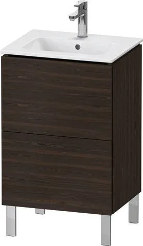 Duravit L-Cube Waschtischunterbau bodenstehend Nussbaum gebürstet Matt 520x421x704 mm - LC667106969 LC667106969