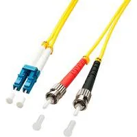 LWL-Duplexkabel LC > ST, Singlemode OS2 gelb, 2 Meter