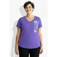 Ulla Popken T-Shirt Funktions-Shirt antibakteriell V-Ausschnitt