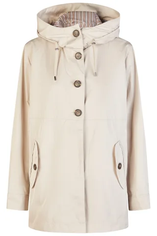 Barbara Lebek - Jacke mit Kapuze sand - Gr. - 36